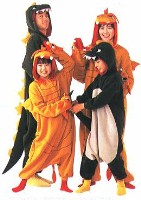 ゴジラとキングギドラの大小着ぐるみウェア