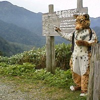 乗鞍岳の北側・R158安房峠で着ぐるみ獣化